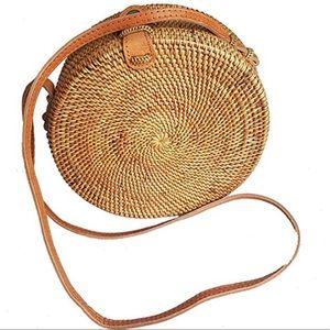 Bali Rattan Circle Bag